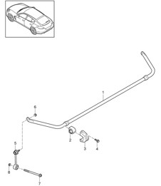 Anti-roll bar (PR:-351,-355) Panamera 970 (G1) >>2013