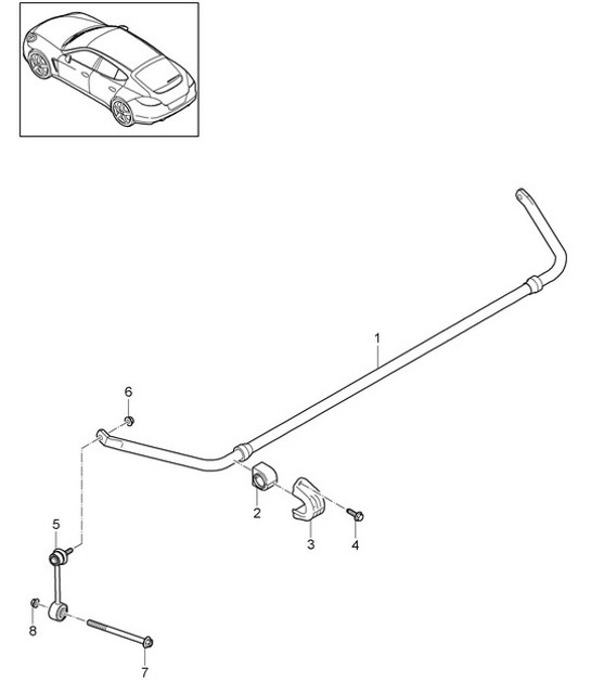 Diagram 501-020 Porsche 356 (1950-1965) Rear Axle