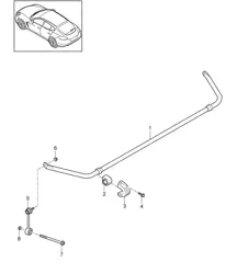 Anti-roll bar (PR:-351,-355) Panamera 970 (G1) 2014>>