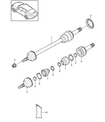 Drive shaft (PR:219)  Panamera 970 (G1) 2014>>