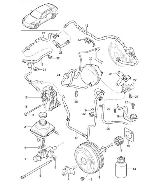 Diagram 604-000 Porsche Macan (95B) MK1 (2014-2018) Wheels, Brakes