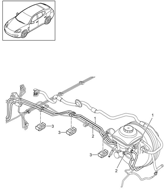 Brake lines / Front end  Panamera  970 (G1) 2010-16