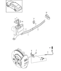 Brake line / Underbody / Rear axle Panamera 970 (G1) 2010-16