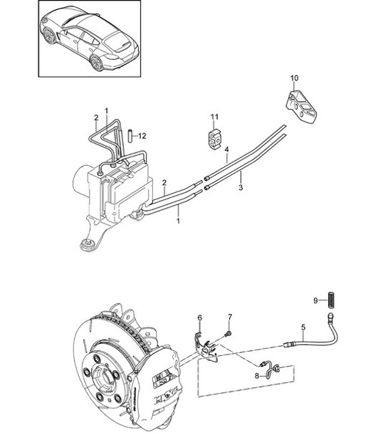 Diagram 604-015 Porsche Macan (95B) MK1 (2014-2018) Wheels, Brakes