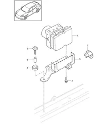 Hydraulic unit/  anti-locking brake syst. -abs- / Control Panamera 970 (G1) 2010-16