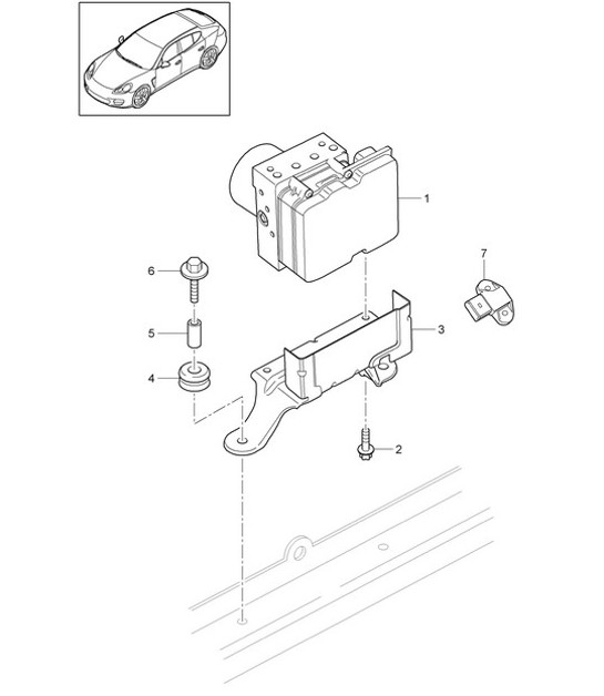 Diagram 605-000 Porsche Macan (95B) MK1 (2014-2018) Wheels, Brakes