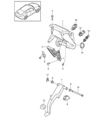 Pedals / - PDK - / Tiptronic Gearbox (PR:249,250) Panamera 970 (G1) 2010-16