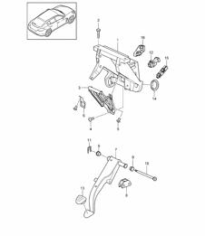 Pedals / - PDK - / Tiptronic Gearbox (PR:249,250) Panamera 970 (G1) 2010-16