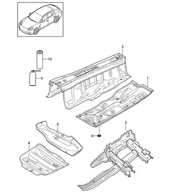 Diagram 801-020 Porsche 955  Cayenne Turbo S 4.5L 2006>> Body