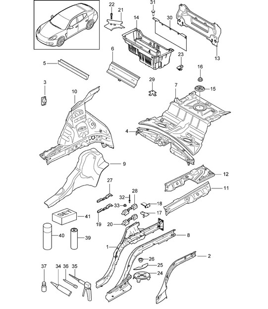Rear end Panamera 970 (G1) 2010-16