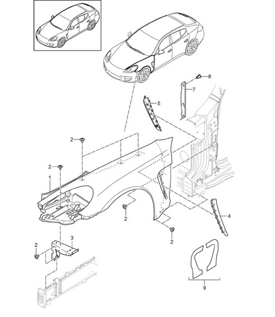 Diagram 801-040 Porsche Cayman 987C / 981C (2005-2016) Body