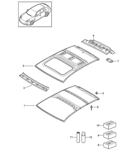 Diagram 801-045 Porsche 997 (911) MK1 2005-2008 Body