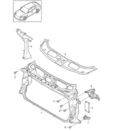 Carrier / Radiator / 2nd GENERATION (PR:0E1,0E2) Panamera 970 (G1) 2014>>