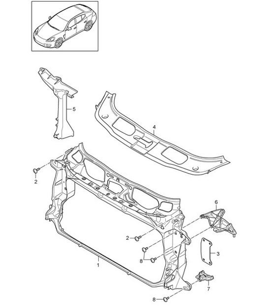 Diagram 802-011 Porsche 991 (911) MK1 2012-2016 Body