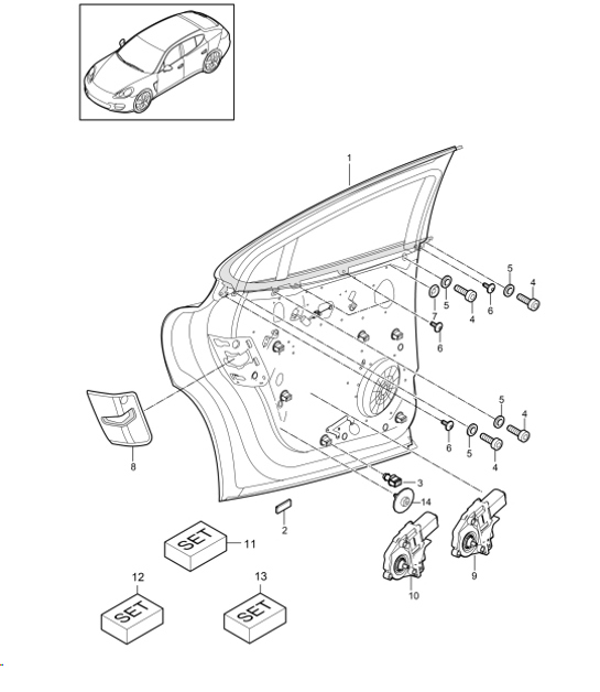 Diagram 804-040 Porsche Boxster 987 S 3.2/3.4L 2005-08/08 Body