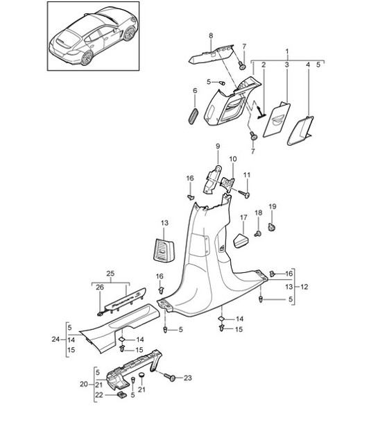 Diagram 807-025 Porsche Boxster 718 (982) 2017>> Body