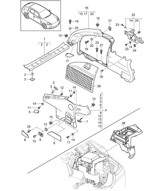 Diagram 807-037 Porsche 911 & 912 (1965-1989) Body