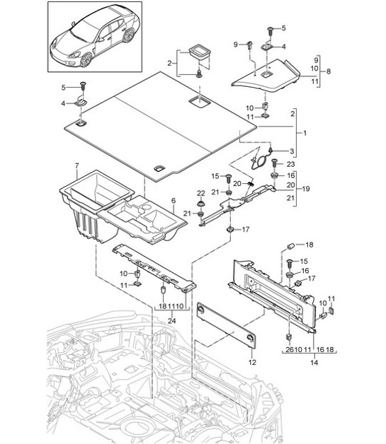 Diagram 807-040 Porsche Macan (95B) MK1 (2014-2018) Body