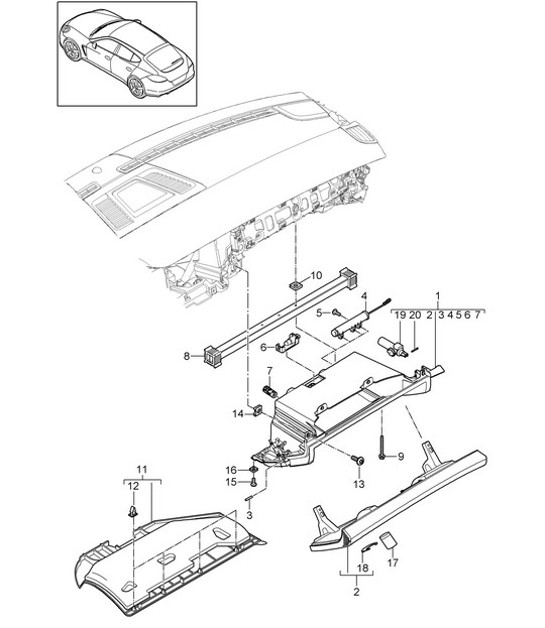Diagram 809-015 Porsche Cayman 987C / 981C (2005-2016) Body