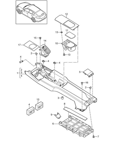 Diagram 809-030 Porsche Boxster 987 MKII 2.9L 2009-12 Body