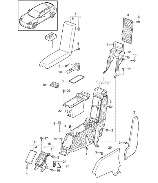 Diagram 809-043 Porsche Panamera 970 MK1 (2009-2013) Body