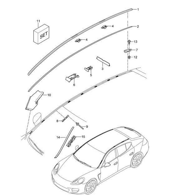Diagram 810-015 Porsche 991 (911) MK2 2016-2019 Body