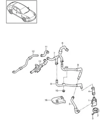 Hot air line / Supply / Return line Panamera 970 (G1) 2010-16