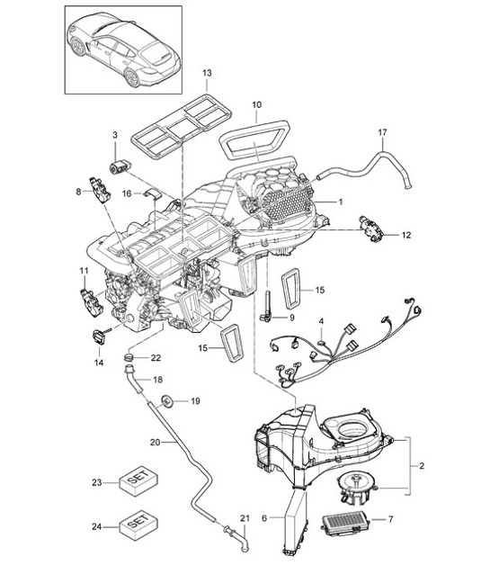 Diagram 813-010 Porsche 992.1 Turbo S Cabriolet 3.8L 2020-24 