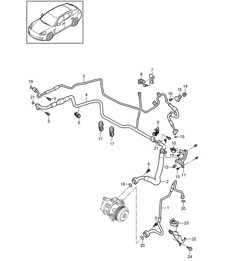 Refrigerant circuit Panamera 970 (G1) 2010-16