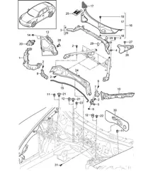 Water box Panamera 970 (G1) 2010-16