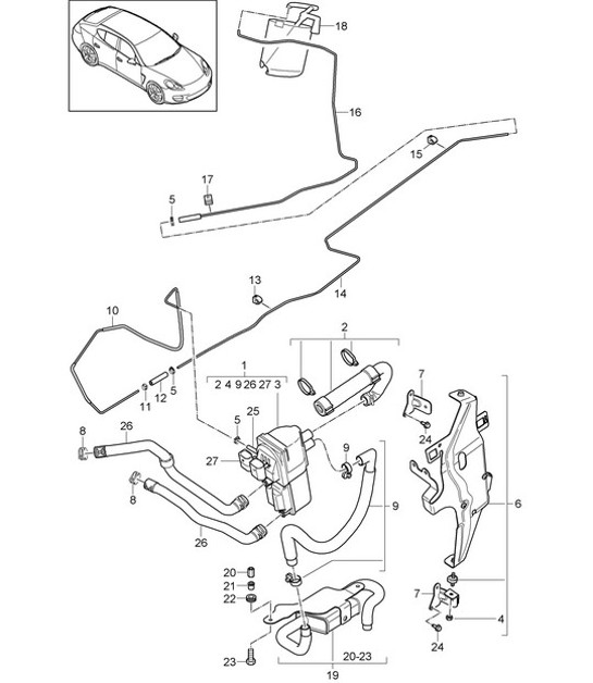 Diagram 813-080 Porsche 964 (911) RS 3.8L 1991-93 Body
