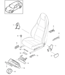 Front seat (complete) / Comfort seat Panamera 970 (G1) 2010-16