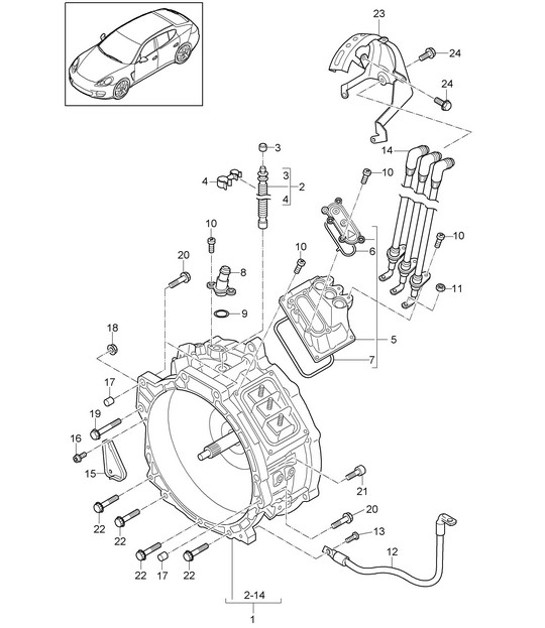 Diagram 901-010 Porsche 356 (1950-1965) Electrical equipment