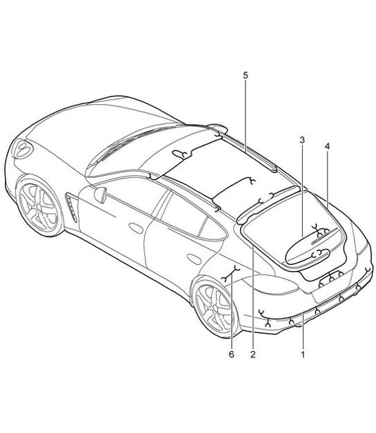 Diagram 902-020 Porsche 997 (911) MK1 2005-2008 Electrical equipment
