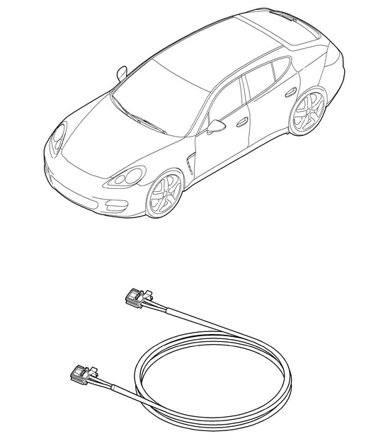 Fibre optic wave conductor Panamera 970 (G1) 2010-16