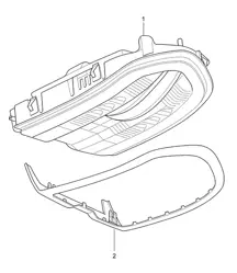 Console / Roof  (see workshop manual) (PR:193, Japan Version) Panamera 970 (G1) 2010-16