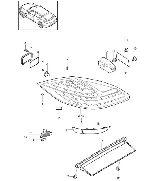 Diagram 905-005 Porsche 356 (1950-1965) Electrical equipment