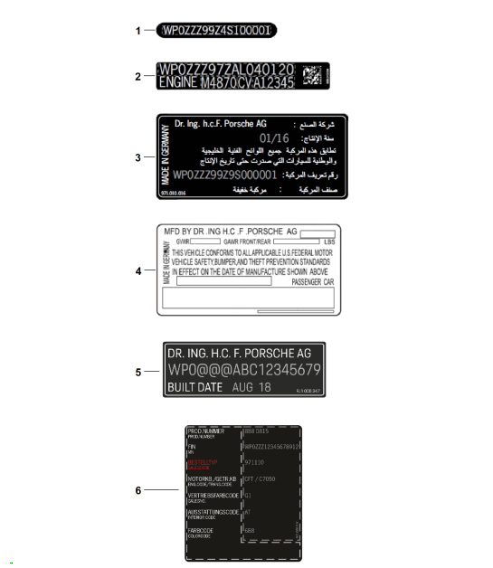 Diagram 003-010 Porsche 992 (911) MK1 2019-2024 Accessories & others 