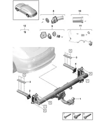 Trailer coupling (PR:1D3) Panamera 971.1 (G2) 2017-20