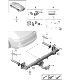 Trailer coupling (PR:1D3) Panamera 971.1 (G2) 2017-20
