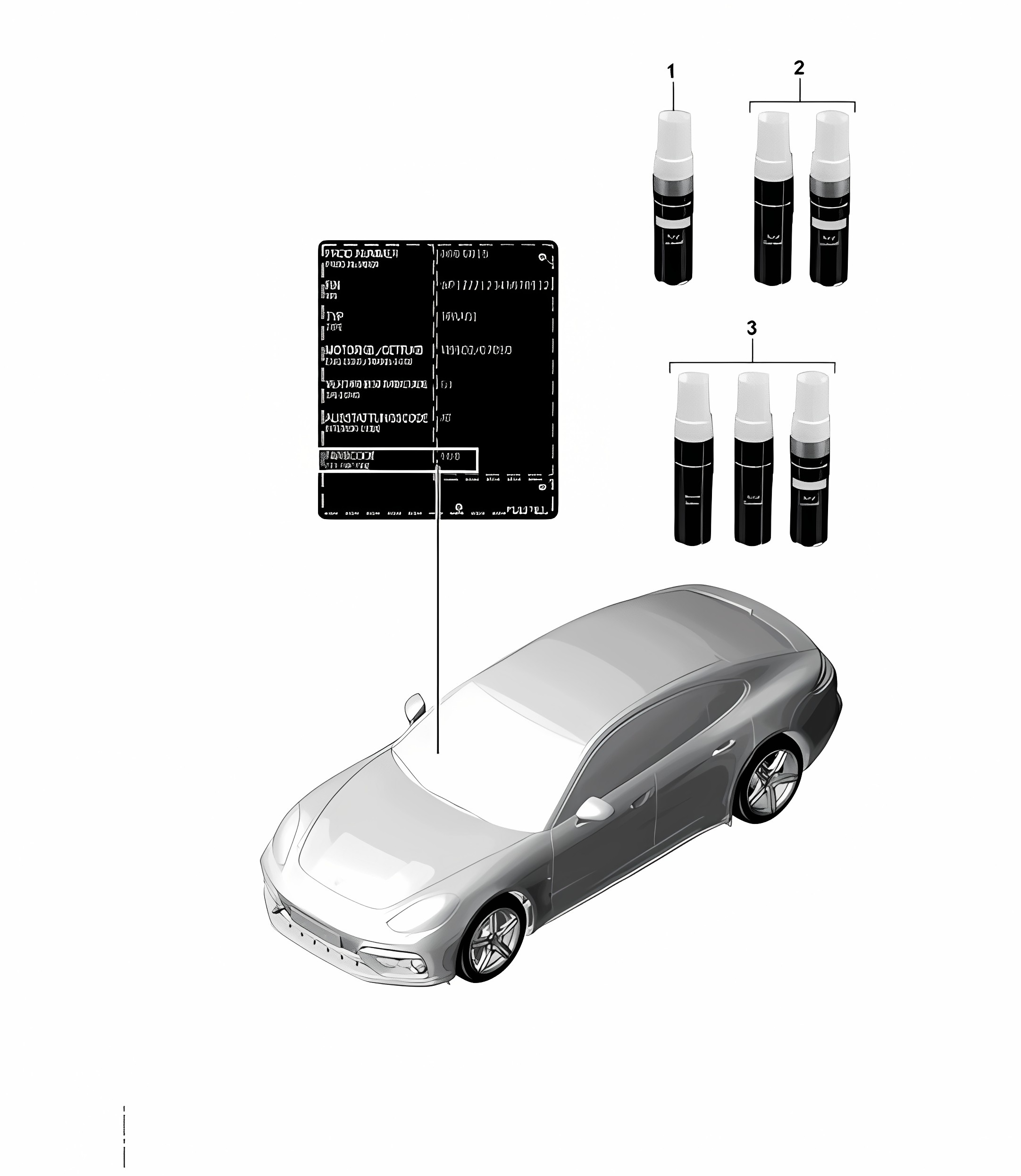 Paint touch-up applicator / Paint  Panamera 971.1 (G2) 2017-20