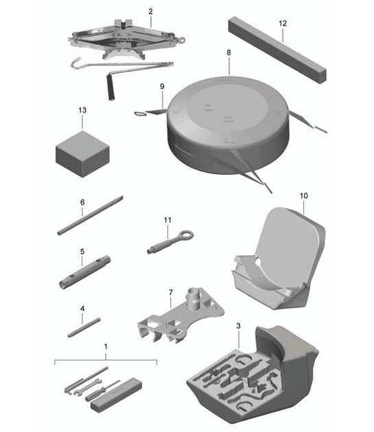Diagram 001-000 Porsche Macan (95B) MK1 (2014-2018) Accessories & others 