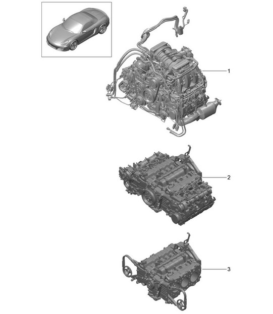 Replacement engine 981 Boxster / Boxster S 2012-2016