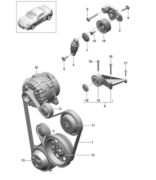 Diagram 101-010 Porsche 968 (1992-1995) Engine