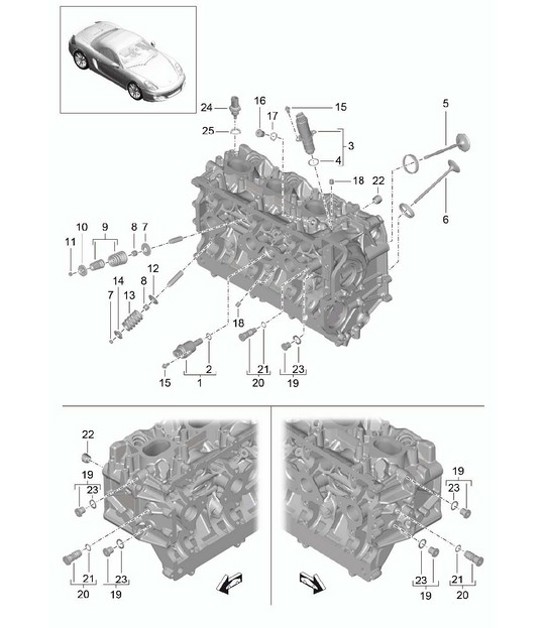 Diagram 103-005 Porsche Cayman 718C (982C) 2017>> Engine