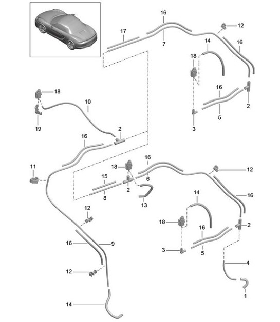 Diagram 107-015 Porsche Cayman 718 (982) 2017>> Moteur