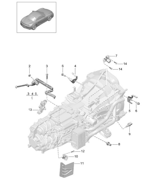 Manual gearbox / Individual parts (Model: G8100,G8120) 981 Boxster / Boxster S 2012-16