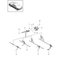 Manual gearbox / Selector mechanism / Shift rods (Model: G8200,G8220) 981 Boxster / Boxster S 2012-16