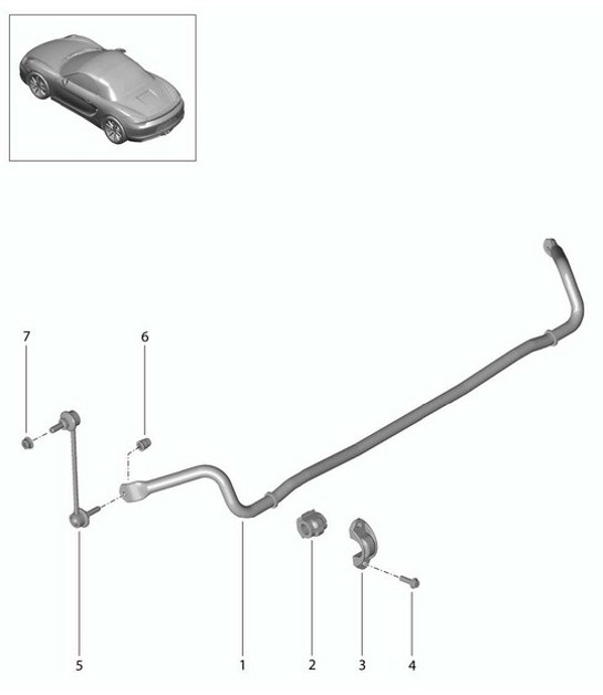 Diagram 501-003 Porsche 968 (1992-1995) Rear Axle