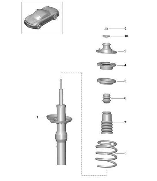 Diagram 502-000 Porsche Boxster 718 (982) 2017>> Rear Axle